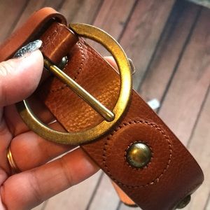 Oscar By Oscar de la Renta brown leather belt